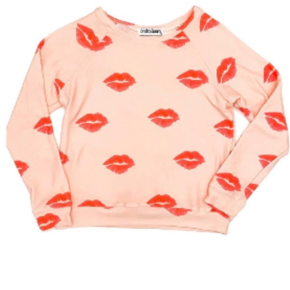 Girls size 5 Brokedown clothing lips sweatshirt